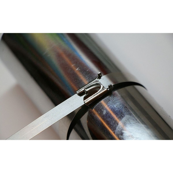 Хомут стальной Stekker SSCT46-150 4,6х150мм, d пучка max 38мм, нагрузка 50кг, серый 32795