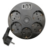 Удлинитель Stekker Comfort 5гн 2USB+С 2,5м с/з Comfort HM10-51-01 49656