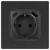 Розетка ЭРА Серия 12 12-4108-12 2P+E 16A-250В со шторками с USB type-A+C 5В-3А графит Б0067700