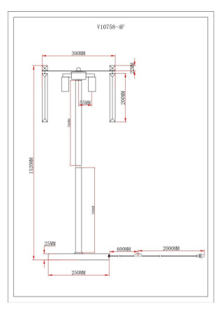 Торшер Moderli Levi V10758-4F