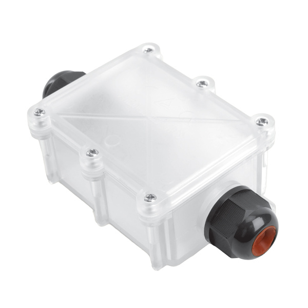 Коробка распределительная LD537 водонепроницаемая на 2 выхода, 450V, 130х70х41, прозрачный 50129