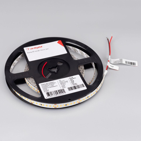 Светодиодная лента Arlight 17W/m 168Led/m 2835SMD холодный белый 5M RT-A168-10mm 24V Cool 8K 019092(2)