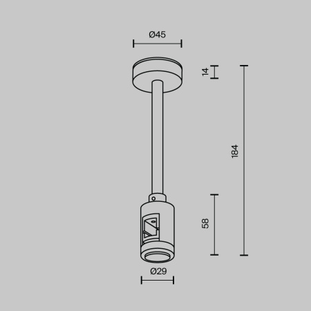 Крепление потолочное Maytoni Technical Accessories for tracks Flarity TRA156C-SL1-B