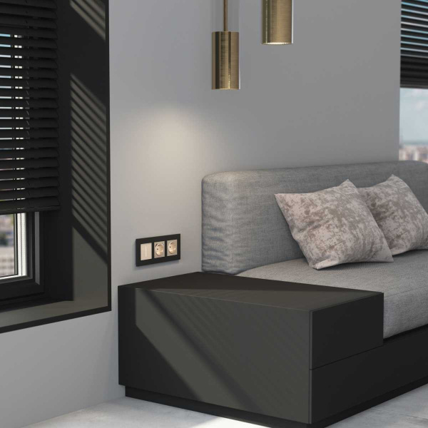 Рамка Werkel AluMax на 3 поста черный алюминий W0033508 4690389204074