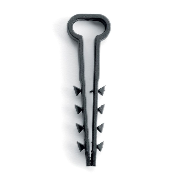 Дюбель-хомут для плоского кабеля (5-10мм), Stekker DCL01-5-10, полипропилен, черный (DIY упаковка 10шт.) 39862