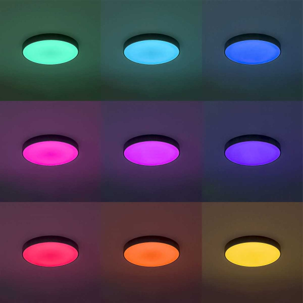 Потолочный светодиодный светильник с пультом ДУ Citilux Купер RGB Черный CL724105G1