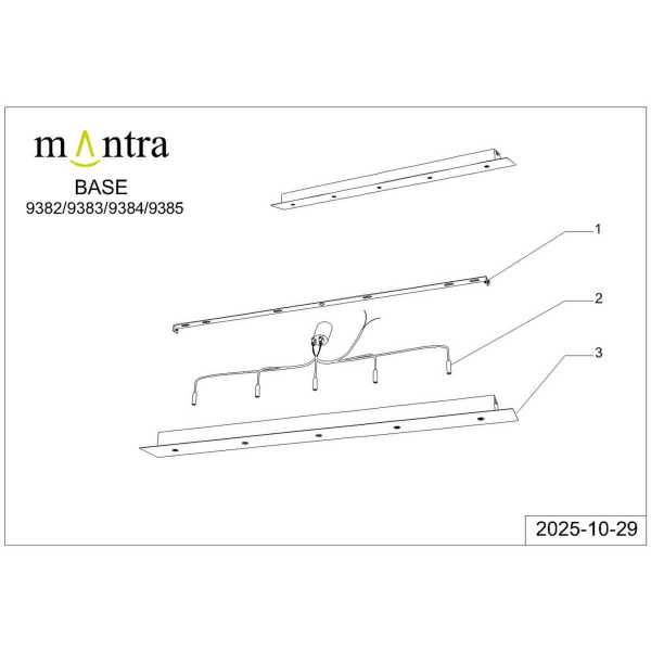 Потолочное основание Mantra Modular Light Florones 9385