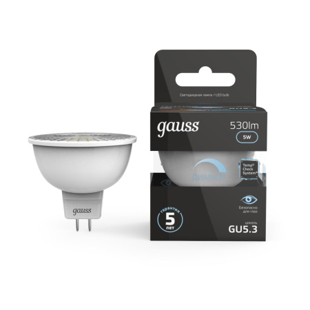 Лампа светодиодная Gauss GU5.3 5W 4100K матовая 101505205