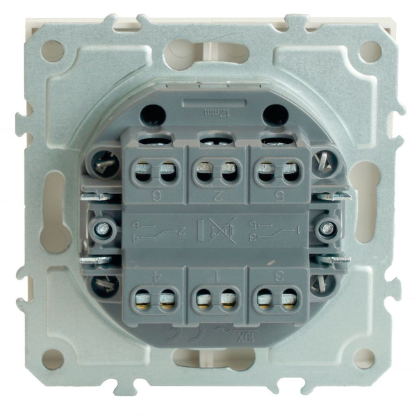 Переключатель двухклавишный Stekker Эмили белый фарфор RSW10-5107-01 49869