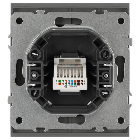 Розетка ЭРА Arktik 16-3107-06 информационная RJ45 графит Б0070479