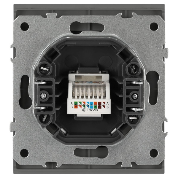 Розетка ЭРА Arktik 16-3107-06 информационная RJ45 графит Б0070479