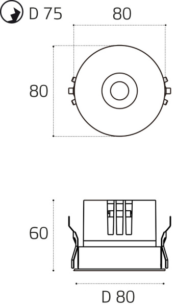 Светильник встраиваемый влагозащищенный Italline IT014-0208 gold