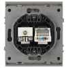 Розетка ЭРА Arktik 16-3110-07 комбинированная RJ45+TV титан Б0070500