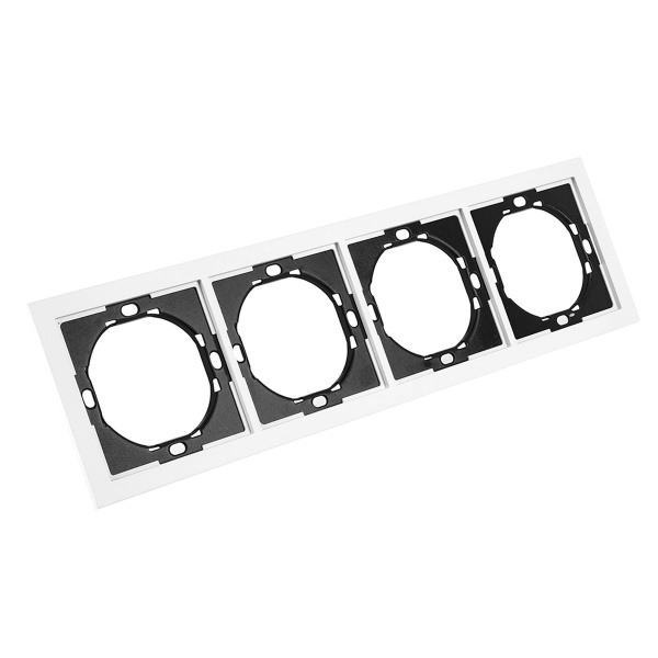 Рамка 4-местная, Stekker Мия, PFR00-3004-01, белая магнолия 50459