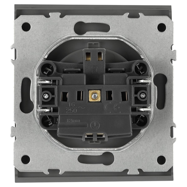 Розетка ЭРА Arktik 16-2101-06 с заземлением 2P+E Schuko 16А-250В графит Б0070419
