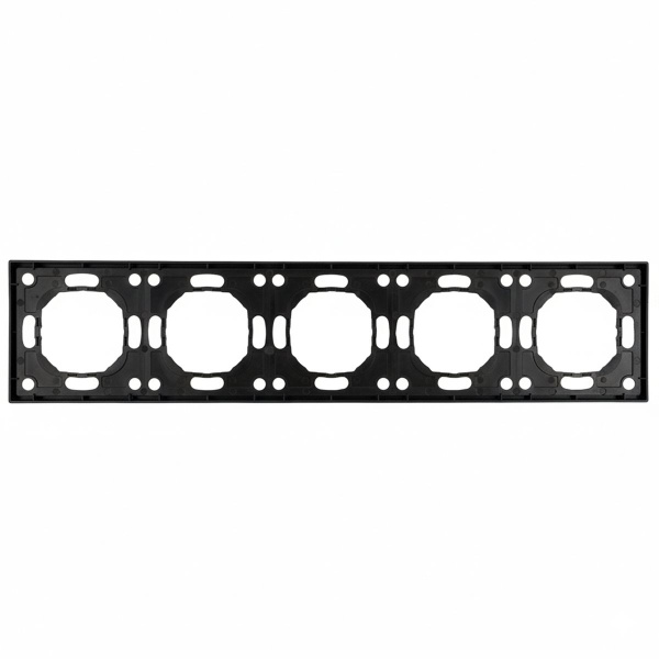 Рамка STEKKER, PFR00-5005-05 5-местная, серия Эмили, черный уголь, soft touch 49862