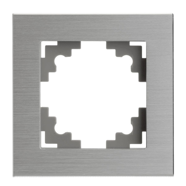 Рамка 1-местная, серебро, STEKKER, MFR00-7001-03, серия Катрин, серебро 50011