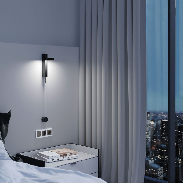 Выключатель одноклавишный проходной с подсветкой Werkel графит акрил W1112144 4690389197437