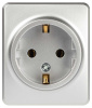 Розетка ЭРА Эксперт 11-2203-03 2P+E Schuko IP20 16A-250В ОУ алюминий Б0063020