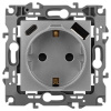 Розетка ЭРА Серия 12 12-4108-03 2P+E 16A-250В со шторками с USB type-A+C 5В-3А алюминий Б0067716