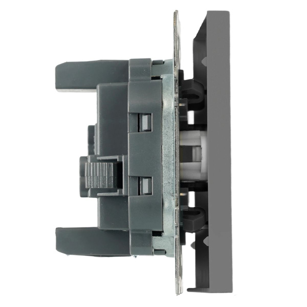 Выключатель 1-клавишный (механизм), СЗК, Stekker, 250В, 10А Эмили, RSW10-5103-10ZK, платиново-серый, soft touch 50238