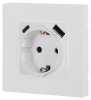 Розетка ЭРА Серия 12 12-4108-01М 2P+E 16A-250В со шторками с USB type-A+C 5В-3А белый матовый Б0067711