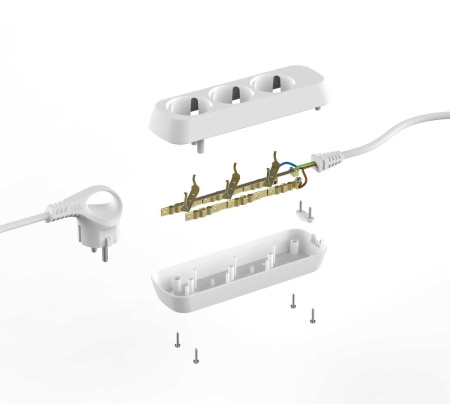 Удлинитель электрический ЭРА UDL-10-315-E Greenline 3 розетки с заземлением 1,5м ПВС 3x0.75мм2 Б0064897