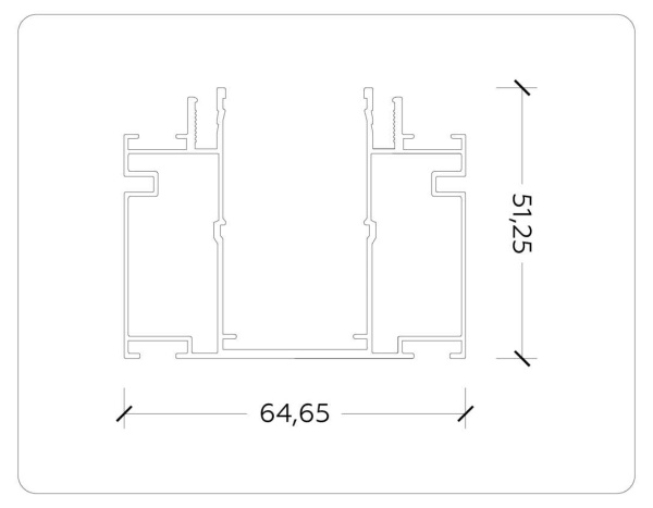 Шинопровод для натяжного потолка Magnetic 220V Ambrella Light GL1025