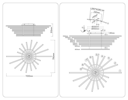 Люстра Ambrella Light COMFORT FL6291