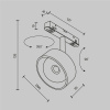 Трековый светодиодный светильник Maytoni Technical Exility Lens TR217-2-15W3K-B