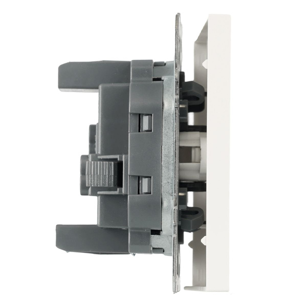 Выключатель 1-клавишный (механизм), СЗК, Stekker, 250В, 10А Эмили, RSW10-5103-01ZK, белый фарфор, soft touch 50230