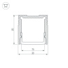 Профиль Arlight SL-Slim20-H20-2000 Black 047632