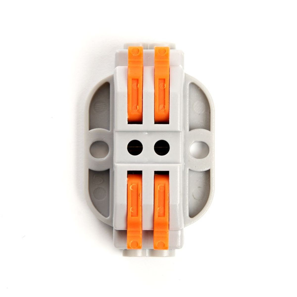 Клемма строительно-монтажная Stekker для подключения фазных проводников 2 контактные группы, (1 ввод,1вывод на полюс) LD222-429 39501