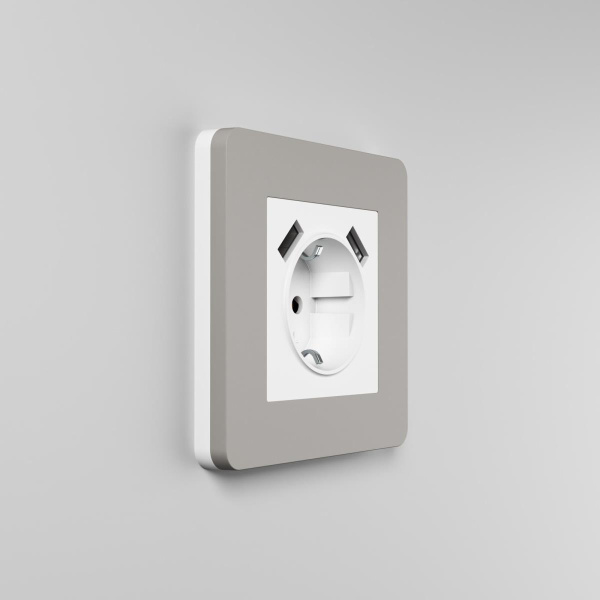 Рамка Werkel Split на 1 пост дымчатый/белый W0013067 4690389206047