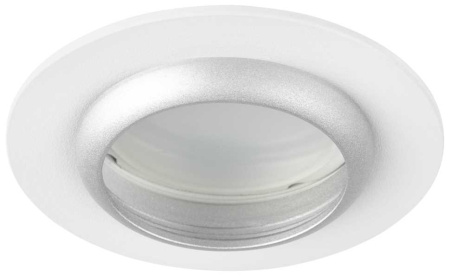 Светильник встраиваемый алюминиевый ЭРА KL109 WH/SL под лампу MR16 GU5.3 белый/серебро матовый Б0061829