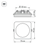 Встраиваемый светодиодный светильник Arlight LTD-96x96SOL-BK-10W Warm White 022556