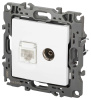 Розетка ЭРА Серия 12 12-3110-01М комбинированная RJ45+TV, белый матовый Б0065691