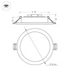 Встраиваемый светодиодный светильник Arlight DL-BL90-5W Day White 021431
