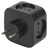 Разветвитель электрический ЭРА SP-4-USB-B на 4 розетки + 2xUSB 2400mA без заземления 10А черный Б0049536