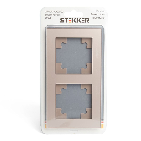Рамка 2-постовая Stekker Катрин шампань GFR00-7002-02 39528