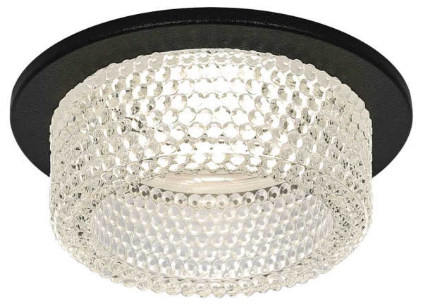 Светильник встраиваемый декоративный ЭРА DK109 BK/CL под лампу MR16 GU5.3 черный/прозрачный Б0058417