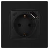 Розетка ЭРА Серия 12 12-4108-05 2P+E 16A-250В со шторками с USB type-A+C 5В-3А антрацит Б0067707