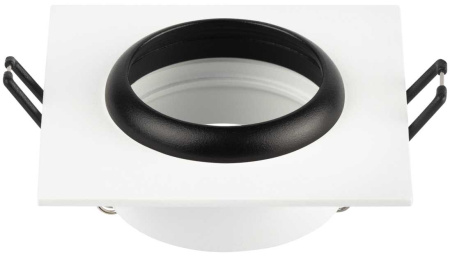 Светильник встраиваемый алюминиевый ЭРА KL110 WH/BK под лампу MR16 GU5.3 белый/черный матовый Б0061531