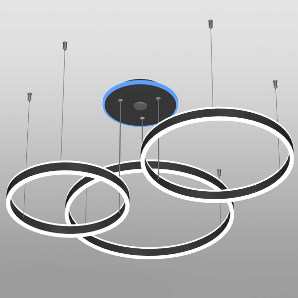 Подвесная светодиодная люстра Citilux Дуэт Смарт CL719A701 RBG Черный