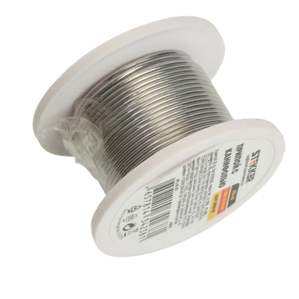 Припой в бобине 20 гр, 50% олово, 49% свинец, 1% канифоль APL-16-20 49967