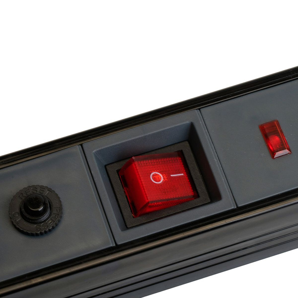 Сетевой фильтр 3-местный с/з Stekker 3x1мм2, 5 м, 250В, 16А Techno, HM22-31-05, черный 50155