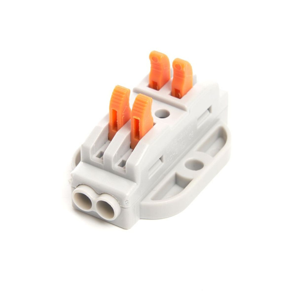 Клемма строительно-монтажная Stekker для подключения фазных проводников 2 контактные группы, (1 ввод,1вывод на полюс) LD222-429 39501