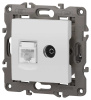 Розетка ЭРА Elegance 14-3110-01М RJ45+TV, белый матовый Б0065767