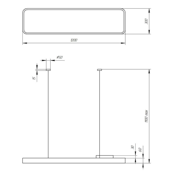 Подвесной светодиодный cветильник Geometria ЭРА Block SPO-111-W-40K-060 60Вт 4000К белый Б0050538