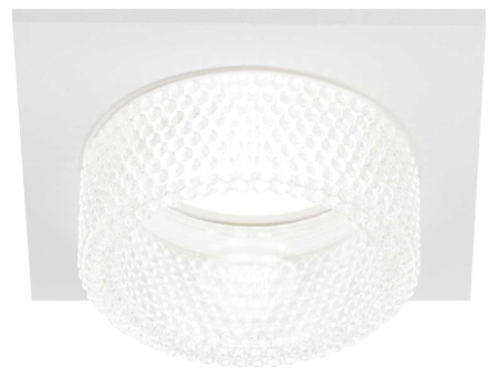 Светильник встраиваемый декоративный ЭРА DK110 WH/CL под лампу MR16 GU5.3 белый/прозрачный Б0058411